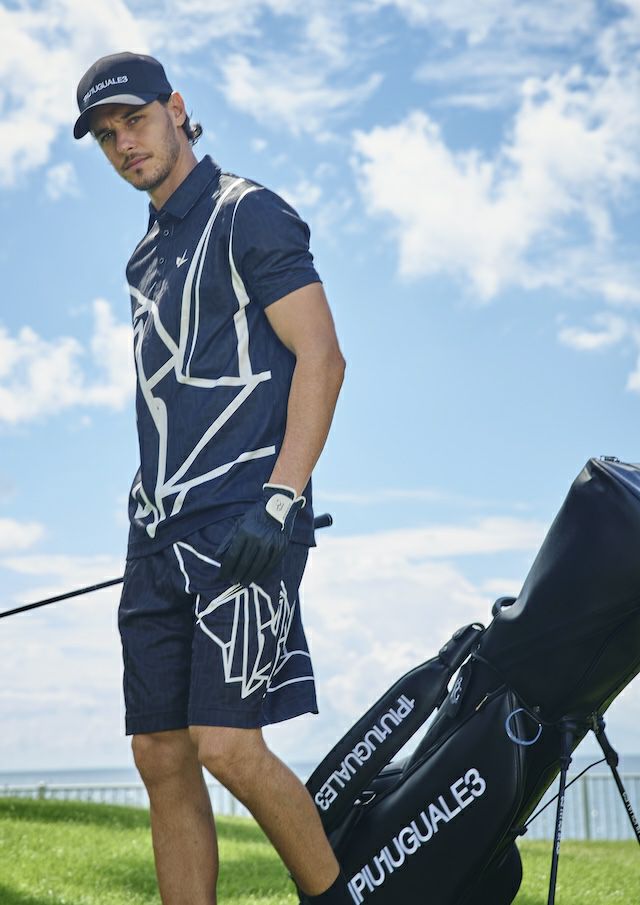 113 GOLF S/S POLO JACQUARD |1PIU1UGUALE3(ウノ ピゥ ウノ ウグァーレ