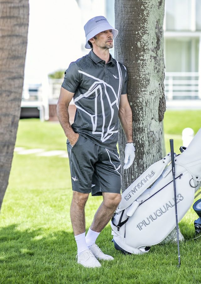 113 GOLF S/S POLO JACQUARD |1PIU1UGUALE3(ウノ ピゥ ウノ ウグァーレ