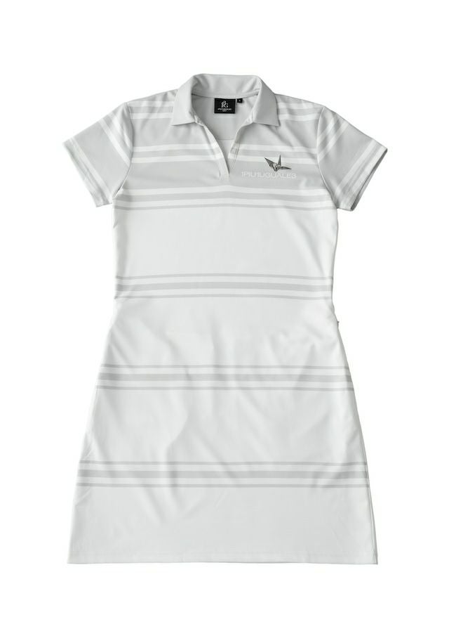 LADIES' 113 GOLF S/S ONE PIECE BORDER |1PIU1UGUALE3(ウノ ピゥ ウノ