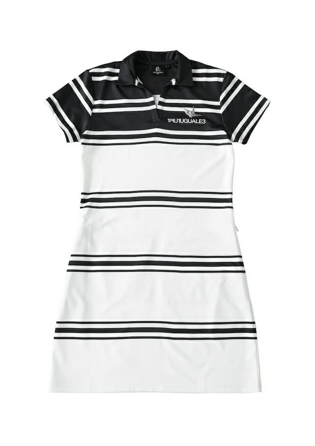 LADIES' 113 GOLF S/S ONE PIECE BORDER |1PIU1UGUALE3(ウノ ピゥ ウノ