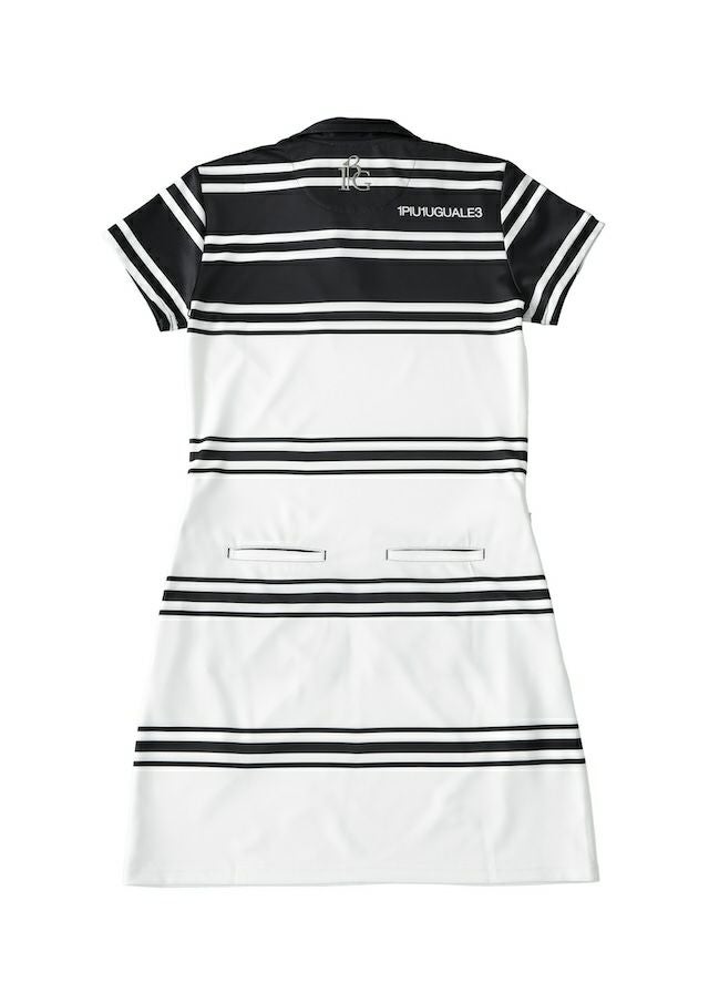 LADIES' 113 GOLF S/S ONE PIECE BORDER |1PIU1UGUALE3(ウノ ピゥ ウノ