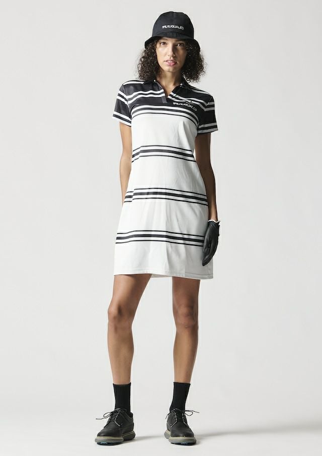 1piu1uguale3 2022秋冬最新作ワンピ LADIES' 113 GOLF S/S ONE PIECE BORDER |1PIU1UGUALE3(ウノ ピゥ ウノ