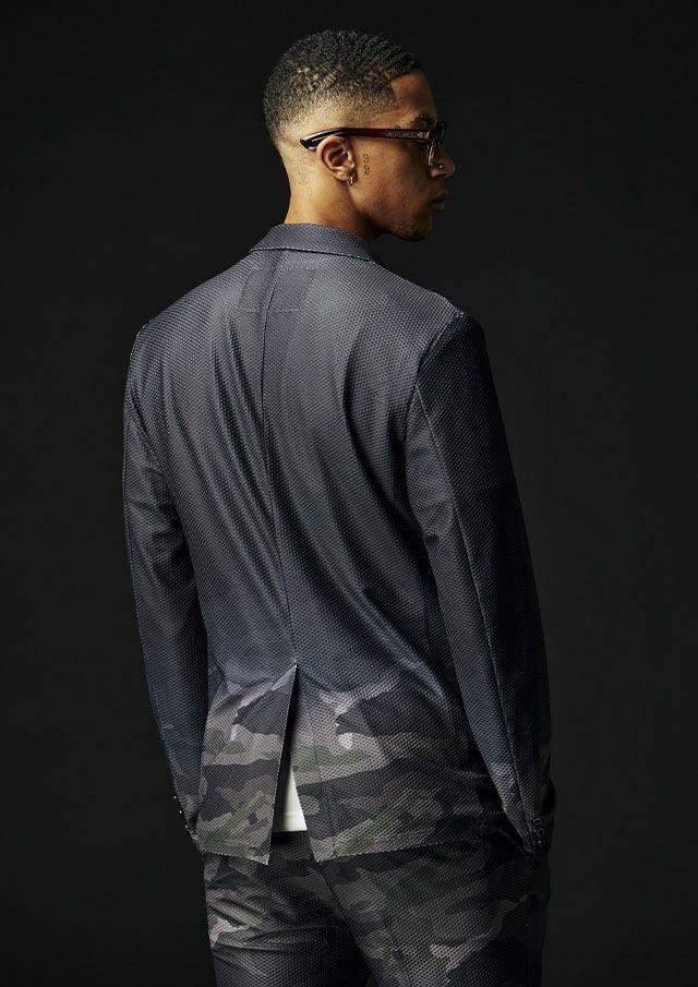 113 SPORT 2B NARROW CAMO JACKET |1PIU1UGUALE3(ウノ ピゥ ウノ