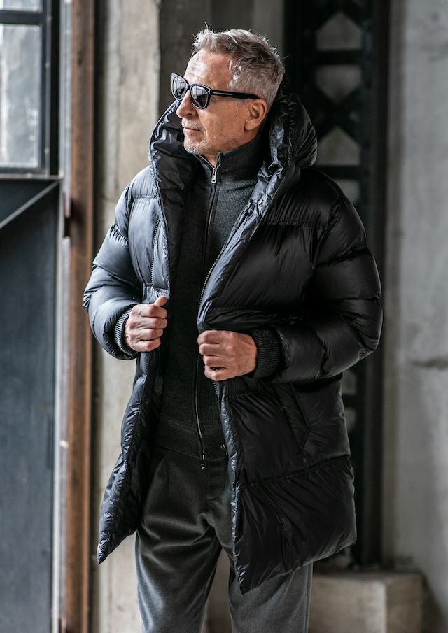 1PIU1UGUALE3 ウノピゥウノウグァーレトレ モールスキン N-3B L PADDING WRAP HOODED |1PIU1UGUALE3(ウノ ピゥ ウノ ウグァーレ トレ