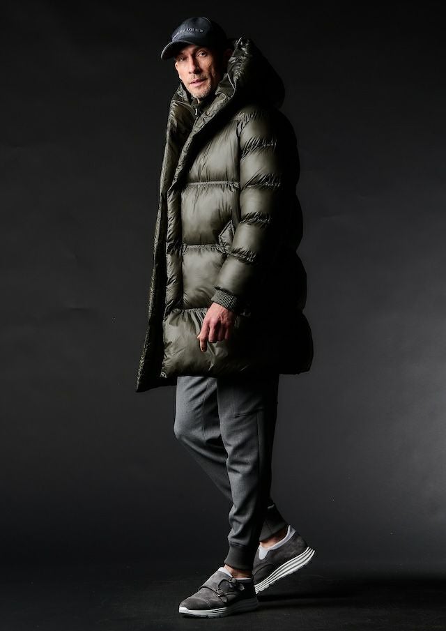 定価15.4万 1piu1uguale3 WRAP HOOD ダウンコート Ⅴ PADDING WRAP HOODED |1PIU1UGUALE3(ウノ ピゥ ウノ ウグァーレ トレ