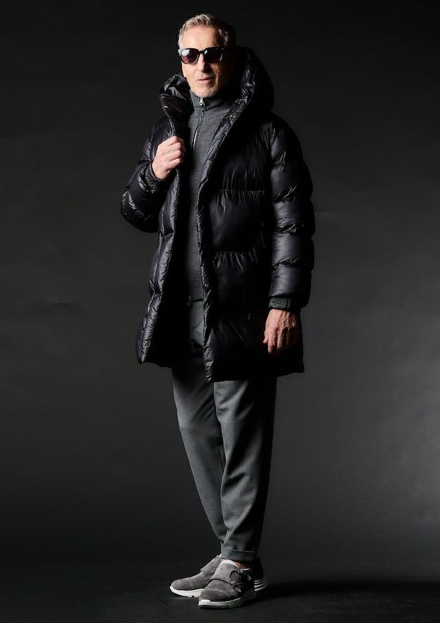 定価15.4万 1piu1uguale3 WRAP HOOD ダウンコート Ⅴ PADDING WRAP HOODED |1PIU1UGUALE3(ウノ ピゥ ウノ ウグァーレ トレ