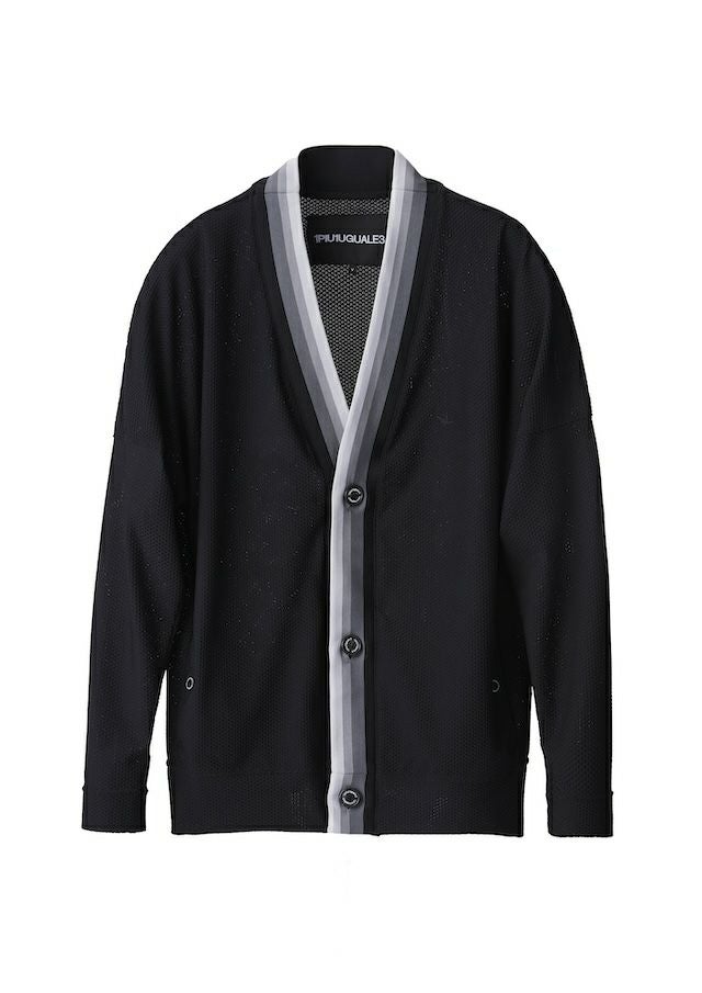 113 SPORT RIB MESH CARDIGAN |1PIU1UGUALE3(ウノ ピゥ ウノ