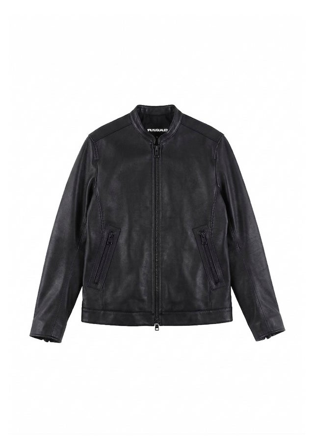 1PUIUGUALE3 RELAX 黒 レザージャケット LEATHER (レザー) | 1PIU1UGUALE3